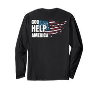 God Help America Bandera Estadounidense Nosotros la Gente ya no está Orgullosa Manga Larga