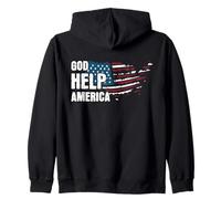 God Help America Bandera Estadounidense Nosotros la Gente ya no está Orgullosa Sudadera con Capucha