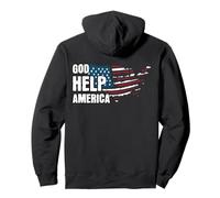 God Help America Bandera Estadounidense Nosotros la Gente ya no está Orgullosa Sudadera con Capucha