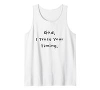 God I Trust Timings Biblia Cristiana Fe Estímulo Camiseta sin Mangas
