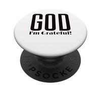 God I'm Grateful Thankful Christian Thanksgiving Hombres Mujeres PopSockets PopGrip Adhesivo