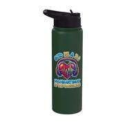 God Is A DJ My Heartbeat Is The Bassline Música cristiana Stainless Steel Insulated Water Bottle
