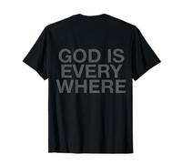 God Is Everywhere Christian Faith Biblia Versículo (EN LA Parte) Camiseta