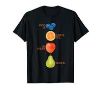 God Is Faithful In Every Season Fruit Bible Versículo Cristiano Camiseta