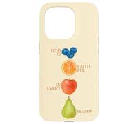 God Is Faithful In Every Season Fruit Bible Versículo Cristiano Carcasa para iPhone 15 Pro