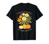 God Is Faithful In Every Season Watercolor Fall Pumpkins Camiseta