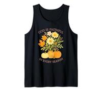 God Is Faithful In Every Season Watercolor Fall Pumpkins Camiseta sin Mangas