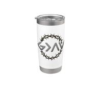 God is Faithful More Than Highs and Lows Christian Men Women Vaso térmico de acero inoxidable de doble pared