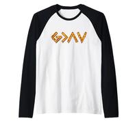 God is Faithful More Than Highs and Lows Honeycomb Version Camiseta Manga Raglan