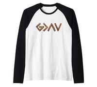 God is Faithful More Than Highs and Lows Old Wooden Version Camiseta Manga Raglan