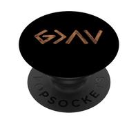 God is Faithful More Than Highs and Lows Old Wooden Version PopSockets PopGrip Adhesivo