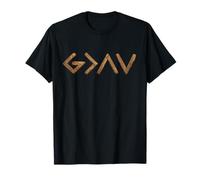 God is Faithful More Than Highs and Lows Wooden Version Camiseta