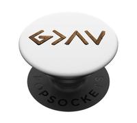 God is Faithful More Than Highs and Lows Wooden Version PopSockets PopGrip Adhesivo