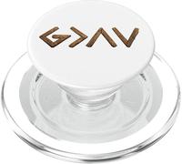 God is Faithful More Than Highs and Lows Wooden Version PopSockets PopGrip para MagSafe