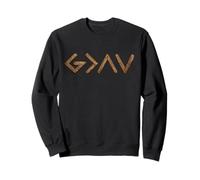 God is Faithful More Than Highs and Lows Wooden Version Sudadera