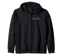 God is Faithful More Than Highs and Lows Wooden Version Sudadera con Capucha