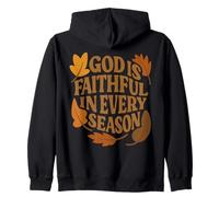 God Is Faithful Versículo bíblico Cristiano Autumn Leaves Faith Sudadera con Capucha