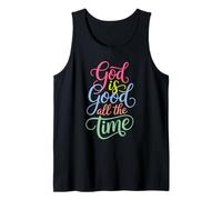 God Is Good All The Time Christian Cute Bible Versículo Camiseta sin Mangas