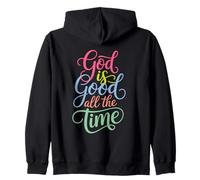 God Is Good All The Time Christian Cute Bible Versículo Sudadera con Capucha