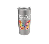 God Is Good All The Time Verso Bíblico Cristiano Maripos Vaso térmico de acero inoxidable de doble pared