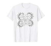 God Is Good Camiseta gráfica económica, Hombre, Blanco, S