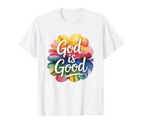 God Is Good Camiseta gráfica económica, Hombre, Blanco, XL