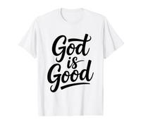 God Is Good Camiseta gráfica económica, Hombre, Blanco, XL