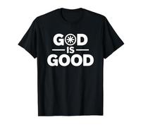 God Is Good Camiseta gráfica económica, Hombre, Negro, XL