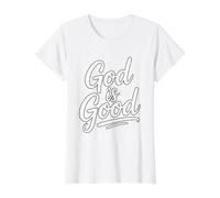 God Is Good Camiseta gráfica económica, Mujer, Blanco, S