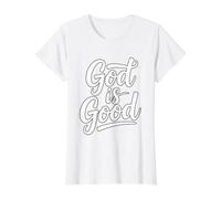 God Is Good Camiseta gráfica económica, Mujer, Blanco, XS