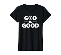 God Is Good Camiseta gráfica económica, Mujer, Negro, XS