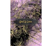 God Is Love - Elegant Christian Journal | 1 John 4:8 Scripture Notebook | Black & Pink Marble with Gold Glitter and Floral Accents