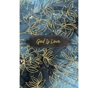 God Is Love - Luxe Christian Journal | 1 John 4:8 Scripture Notebook | Black & Blue Marble with Gold Glitter and Floral Design