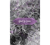 God Is Love - Luxe Christian Journal | 1 John 4:8 Scripture Notebook | Elegant Black & White Marble with Pink Glitter and Floral Detail