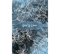 God Is Love - Luxe Christian Journal | 1 John 4:8 Scripture Notebook | Elegant Blue & Black Marble with Gold Glitter and Floral Detail