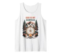 God is My Compass - Proverbs 3:6 Christian Faith Camping Camiseta sin Mangas