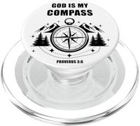 God is My Compass - Proverbs 3:6 Christian Faith Camping PopSockets PopGrip para MagSafe