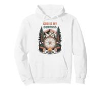 God is My Compass - Proverbs 3:6 Christian Faith Camping Sudadera con Capucha