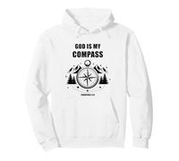 God is My Compass - Proverbs 3:6 Christian Faith Camping Sudadera con Capucha