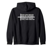 God Is My Refuge and My Fortress Sudadera con Capucha
