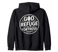 God Is My Refuge and My Fortress Sudadera con Capucha