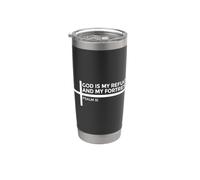God Is My Refuge And My Fortress Vaso térmico de acero inoxidable de doble pared