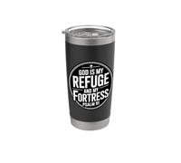 God Is My Refuge And My Fortress Vaso térmico de acero inoxidable de doble pared