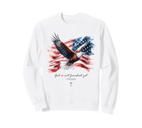 God is Not Finished Yet - Vintage Watercolor Eagle 1776 Sudadera