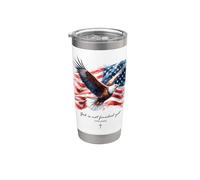 GOD is Not Finished Yet - Vintage Watercolor Eagle 1776 Vaso térmico de acero inoxidable de doble pared