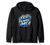 God Is with Me Isaías versículo de la Biblia Cristianismo Creyente Sudadera con Capucha