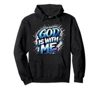 God Is with Me Isaías versículo de la Biblia Cristianismo Creyente Sudadera con Capucha