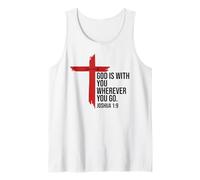 God is with You Wherever You Go Bible Verse Joshua 1:9 Jesus Camiseta sin Mangas