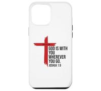 God is with You Wherever You Go Bible Verse Joshua 1:9 Jesus Carcasa para iPhone 12 Pro MAX