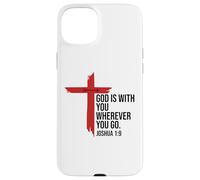 God is with You Wherever You Go Bible Verse Joshua 1:9 Jesus Carcasa para iPhone 15 Plus